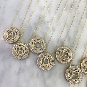 Round Bougie Initial Necklace - GOLD Letter "O"